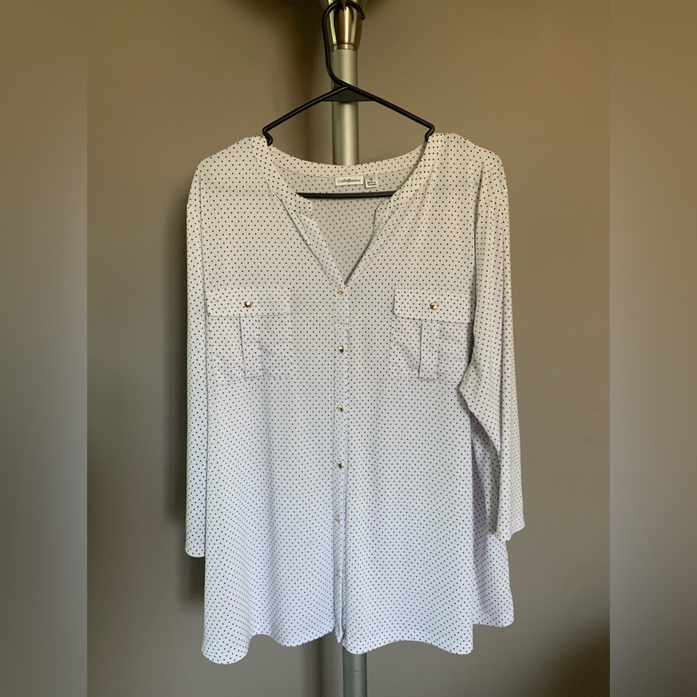 Croft & Barrow polka dot top